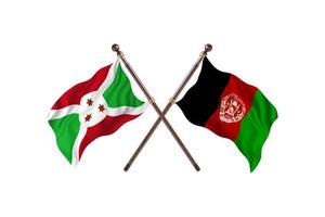 burundi contre afghanistan deux drapeaux de pays photo