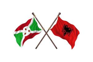 burundi contre albanie deux drapeaux de pays photo