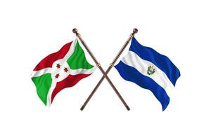 burundi contre el salvador deux drapeaux de pays photo