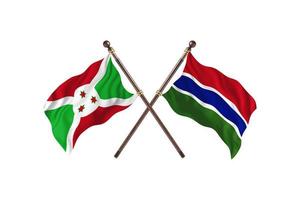 burundi contre la gambie deux drapeaux de pays photo