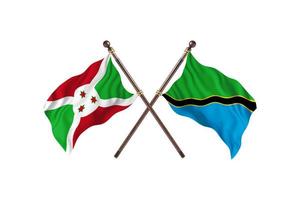 burundi contre tanzanie deux drapeaux de pays photo