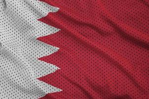 drapeau de bahreïn imprimé sur un tissu en maille de polyester et nylon sportswear photo