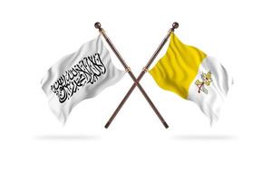 Émirat islamique d'afghanistan contre saint-siège deux drapeaux de pays photo