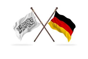 Émirat islamique d'afghanistan contre l'allemagne deux drapeaux de pays photo