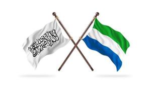 l'émirat islamique d'afghanistan contre la sierra leone deux drapeaux de pays photo