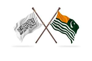 Émirat islamique d'afghanistan contre cachemire deux drapeaux de pays photo