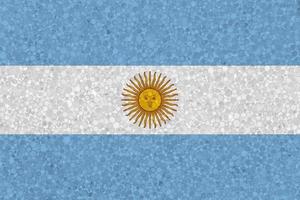 Drapeau de l'Argentine sur la texture en polystyrène photo