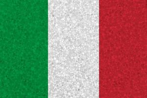 drapeau de l'italie sur la texture en polystyrène photo