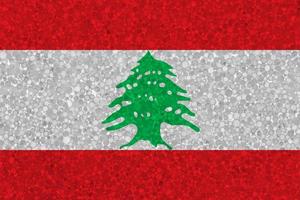 drapeau du liban sur la texture en polystyrène photo