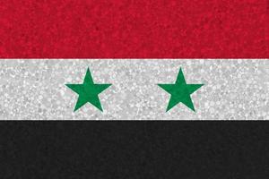 drapeau de la syrie sur la texture en polystyrène photo