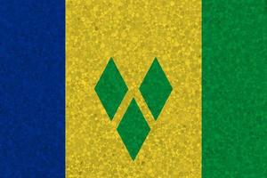 drapeau de saint vincent et les grenadines sur la texture en polystyrène photo