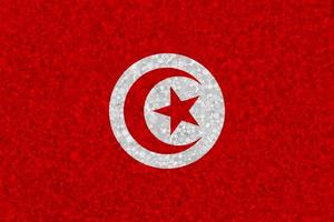 drapeau de la tunisie sur la texture en polystyrène photo