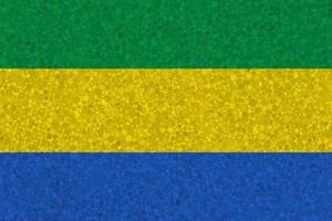 drapeau du gabon sur la texture en polystyrène photo