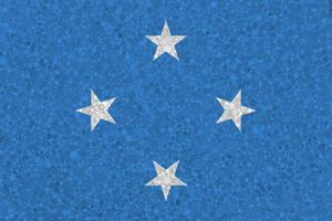 drapeau des états fédérés de micronésie sur la texture en polystyrène photo