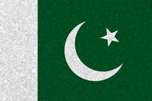 drapeau du pakistan sur la texture en polystyrène photo