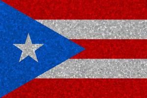 drapeau de puerto rico sur la texture en polystyrène photo