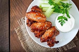 ailes de poulet au four avec sauce teriyaki