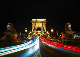 Pont des chaînes Szechenyi à Budapest, Hongrie