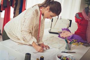 tailleur femme avec patron de couture photo