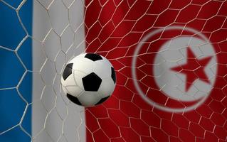 compétition de coupe de football entre le national français et le national tunisien. photo