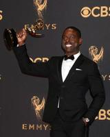 Los angeles - 17 septembre - sterling k brown à la 69e primetime emmy awards - salle de presse à la salle de bal jw marriott gold le 17 septembre 2017 à los angeles, ca photo