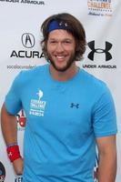 Los angeles, sep 4 - clayton kershaw au ping pong 4 but événement caritatif au stade dodger le 4 septembre 2014 à los angeles, ca photo