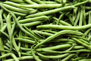 gros plan de haricots verts photo