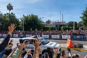 guadalajara, mexique - 25 octobre 2022 showrun checo perez, formule 1 red bull monoplace rb7 photo