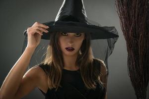 vue de sorcière d'halloween photo