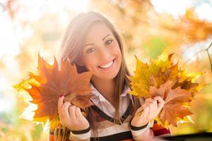 vue de fille d'automne photo