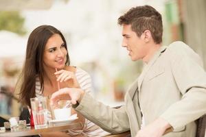 jeune couple au café photo