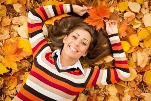 vue de fille d'automne photo