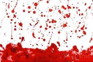 Libre de gouttes de sang rouge isolé sur fond blanc, abstract pattern photo