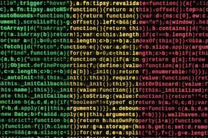 Le drapeau malien est représenté à l'écran avec le code du programme. le concept de technologie moderne et de développement de site photo