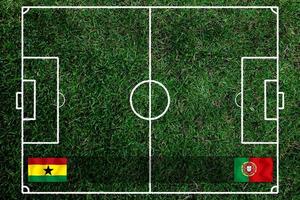 compétition de coupe de football entre le ghana national et le portugais national. photo