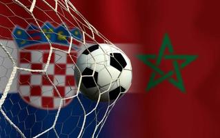 compétition de coupe de football entre la croatie nationale et le maroc national. photo