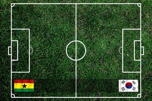 compétition de coupe de football entre le ghana national et la corée du sud nationale. photo