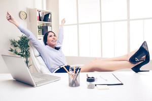 vue de femme d'affaires prospère photo