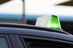 feu vert sur un taxi photo