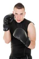 homme de boxe vue photo