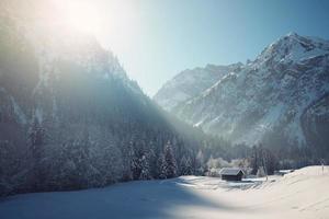 fond de paysage d'hiver photo