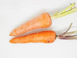 carottes sur fond blanc photo