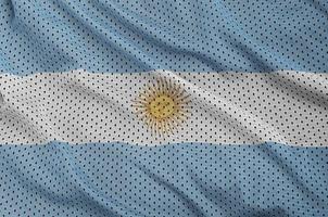 drapeau argentin imprimé sur un tissu en maille polyester nylon sportswear photo