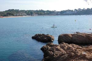 camino de ronda sur la costa brava catalane, s'agaro, espagne photo