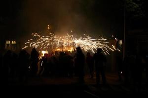 photo abstraite de fêtes de diables et de feux d'artifice.