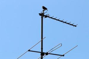 antenne haute pour émettre et recevoir des ondes radio. photo