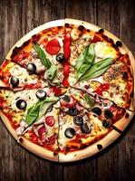 pizza. restauration rapide de cuisine italienne traditionnelle. photo