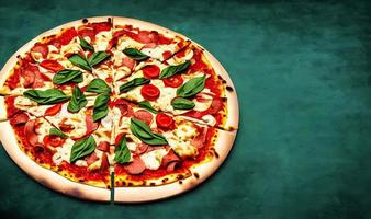 pizza. restauration rapide de cuisine italienne traditionnelle. photo