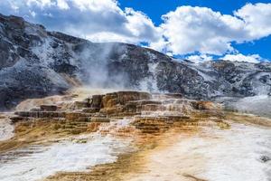 Mammoth Hot Springs, parc national de Yellowstone, Wyoming, USA