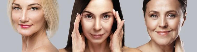 groupe de belles femmes d'âge moyen à la peau ridée photo